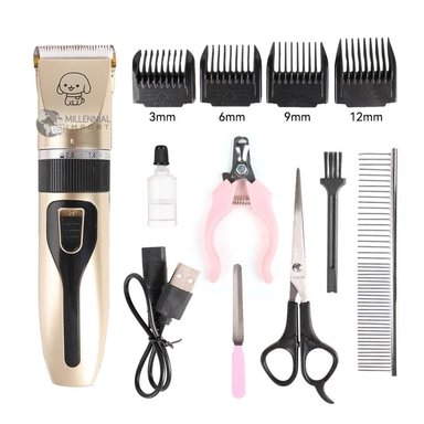 MAQUINA DE CORTE PROFESIONAL PARA MASCOTA KIT COMPLETO INALÁMBRICO