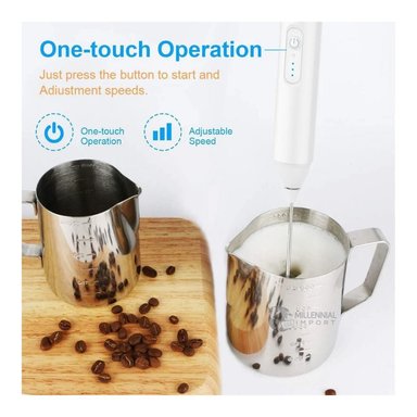 MINI BATIDORA MANO MILLENNIAL IMPORT ELÉCTRICA ESPUMADOR LECHE CAPUCHINO - 3