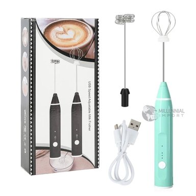 MINI BATIDORA MANO MILLENNIAL IMPORT ESPUMADORA PARA CAFÉ INALÁMBRICA ELÉCTRICA CON USB
