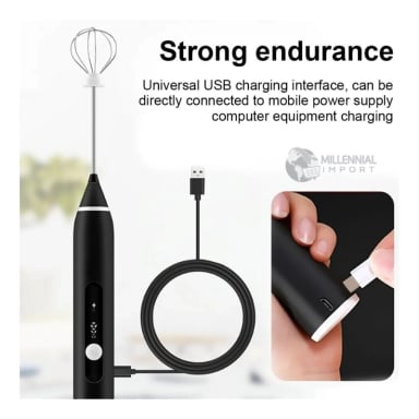 ESPUMADORES MANO LECHE DOBLE CABEZAL CON CARGA USB - 4
