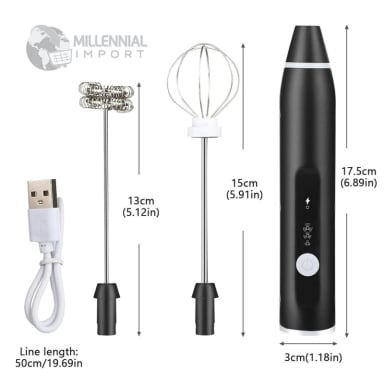 ESPUMADORES MANO LECHE DOBLE CABEZAL CON CARGA USB - 6