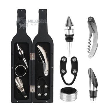 SET SACA CORCHO PARA BOTELLA DE VINO 5 EN 1