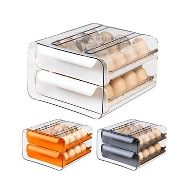 ORGANIZADOR CONTENEDOR PORTA HUEVOS DE ACRÍLICO DE 2 NIVELES MULTICOLOR