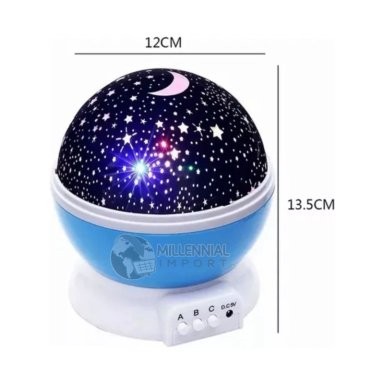 LÁMPARA PROYECTOR DE ESTRELLAS Y LUNA GIRATORIO LED NIÑO - 6