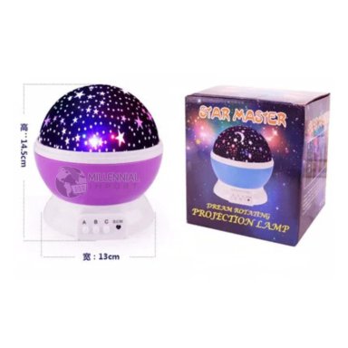 LÁMPARA LED PROYECTOR DE ESTRELLA Y LUNA GIRATORIO PARA NIÑA - 4