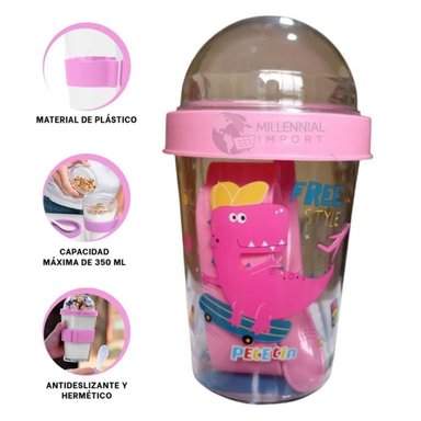 YOGURERA CON CUCHARA PARA NIÑA DE 350 ML