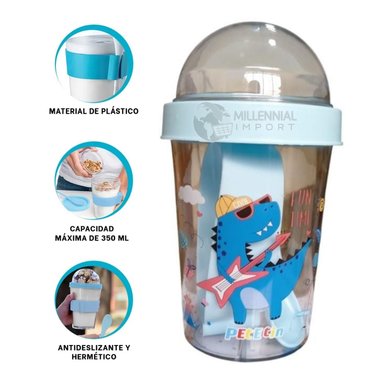 YOGURERA CON CUCHARA PARA NIÑO DE 350 ML