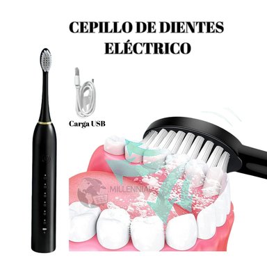 CEPILLO DE DIENTES ELÉCTRICO CON REPUESTOS RECARGABLE HOMBRE
