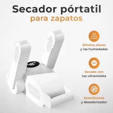 SECADOR ELÉCTRICO PARA ZAPATOS Y ZAPATILLAS CON CONTROL PORTÁTIL - 1
