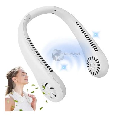 MINI VENTILADOR DE CUELLO PARA MUJER MANOS LIBRES 3 VELOCIDADES