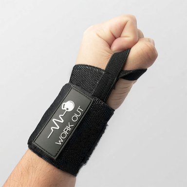 MUÑEQUERA WORK OUT NEGRO POTENCIA