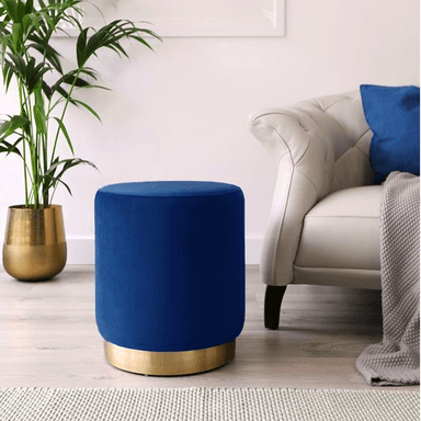 PUFF HAPPY HOME KARL 35CMX35CMX43CM CIRCULAR AZUL