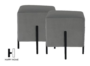 JUEGO POUF HAPPY HOME DANIEL CLASSIC GRIS - 2