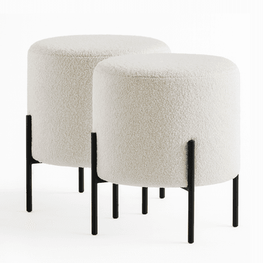 JUEGO POUF HAPPY HOME CANDY CLASSIC OVEJA BEIGE