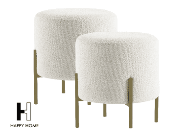 JUEGO POUF HAPPY HOME CANDY GOLD OVEJA BEIGE