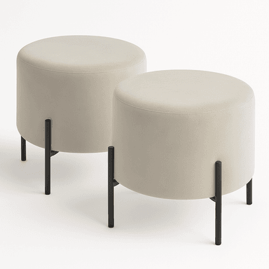 JUEGO DE PUFF CANDY BEIGE CLASSIC