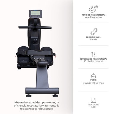 MÁQUINA MONARK R200 REMO NEGRO - 2