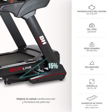 TROTADORA BH RS1000 TFT NEGRO - 2