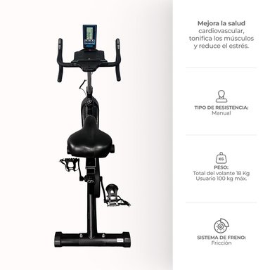 BICICLETA SPINNING MONARK K4018 NEGRO AZUL - 2