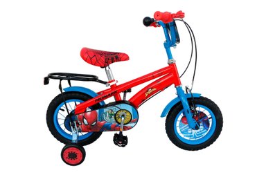 BICICLETA INFANTIL MONARK SPIDERMAN HERO ARO 12 ROJO AZUL - 1