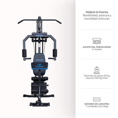 GIMNASIO MONARK G1700 NEGRO - 3