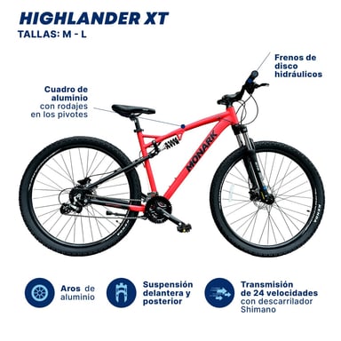 BICICLETA MONARK HIGHLANDER XT ARO 29 TALLA L - 2