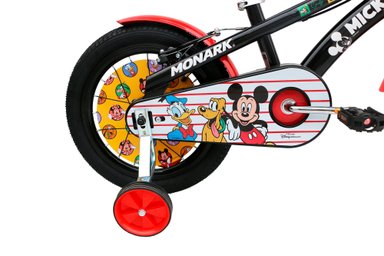 BICICLETA INFANTIL MONARK MICKEY HAPPY ARO 16 NEGRO BLANCO - 4