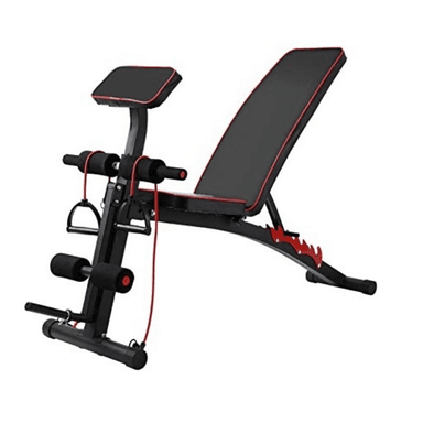 BANCA REAL FITNESS PERU PESAS MULTIFUNCIONAL + PREDICADOR Y LIGAS