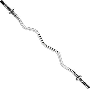 BARRA PARA PESAS ZETA IMPORTADA DE 150 CM + SEGUROS CROMADOS