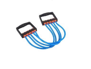 EXTENSOR DE PECHO DE LATEX 5 LIGAS DE RESISTENCIA AJUSTABLE 5 - 30KG