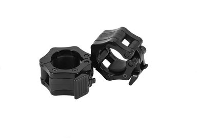 PACK ALPHA GYM PAR SEGUROS BARRA OLÍMPICA AJUSTABLES GANCHOS PESAS NEGRO