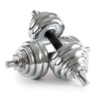 MALETÍN DE PESAS 20 KG DISCOS CROMADOS + ADAPTADOR Y MANUBRIOS