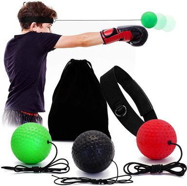 SET DE 3 PELOTAS DE BOXEO REFLEX BALLA BOXING 3 NIVELES