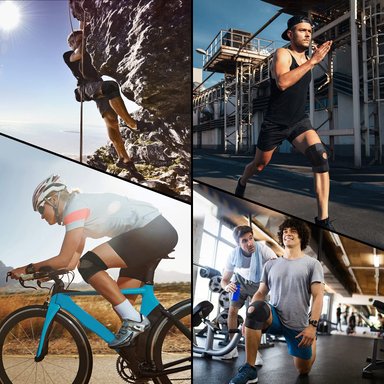 RODILLERA ALPHA GYM NEGRO ABIERTA DEPORTIVA AJUSTABLE CON VARILLAS PROFESIONAL SL - 4