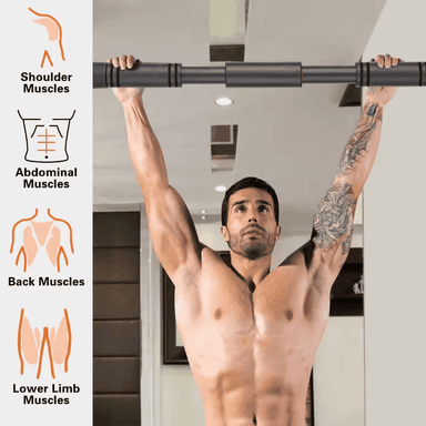 BARRA ALPHA GYM PROFESIONAL DOMINADAS EXTENSIBLE 90 A 130 CM ENTRENAMIENTO CASA - 3