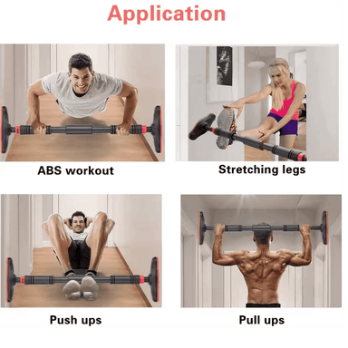 BARRA ALPHA GYM PROFESIONAL DOMINADAS EXTENSIBLE 90 A 130 CM ENTRENAMIENTO CASA - 4