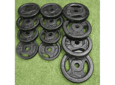 DISCO ALPHA GYM 3KG MANCUERNAS GIMNASIO PESAS REDONDAS PESO EXACTO NEGRO