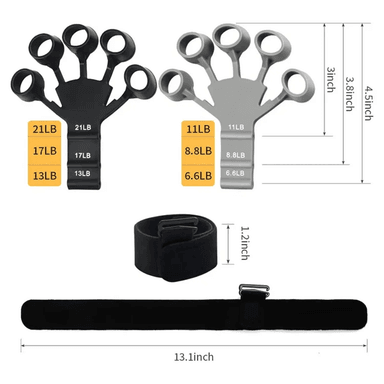 EJERCITADOR ALPHA GYM DE DEDOS FORTALECEDOR AGARRE Y MANOS FINGUER GRIPS X 2 - 2