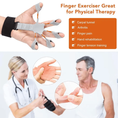 EJERCITADOR ALPHA GYM DE DEDOS FORTALECEDOR AGARRE Y MANOS FINGUER GRIPS X 2 - 5