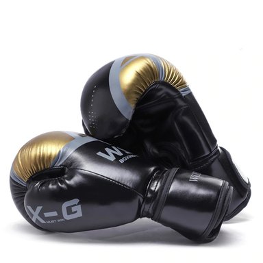 GUANTES BOXEO ALPHA GYM PROFESIONALES 12 OZ NEGRO