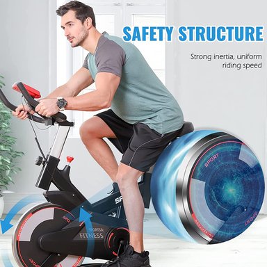 BICICLETA SPINNING ALPHA GYM PROFESIONAL ESTÁTICA VOLANTE 15 KG CICLISMO FITNESS - 4