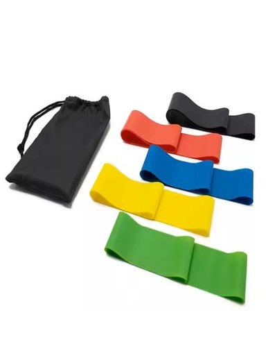 SET DE 5 BANDAS ELÁSTICAS CERRADAS DE RESISTENCIA PARA PIERNAS Y GLÚTEOS POR NIVELES - 2
