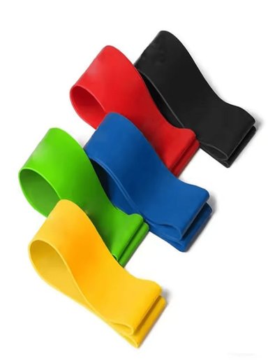 SET DE 5 BANDAS ELÁSTICAS CERRADAS DE RESISTENCIA PARA PIERNAS Y GLÚTEOS POR NIVELES - 6