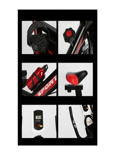 BICICLETA ESTÁTICA ALPHA GYM SEMI PROFESIONAL 12 KG VOLANTE INERCIA SPINNING ENTRENAMIENTO - 5