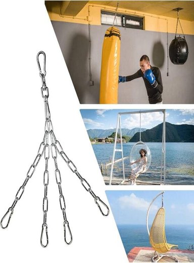 CADENA ALPHA GYM ACERO INOXIDABLE SACO BOXEO COLGADOR - 5