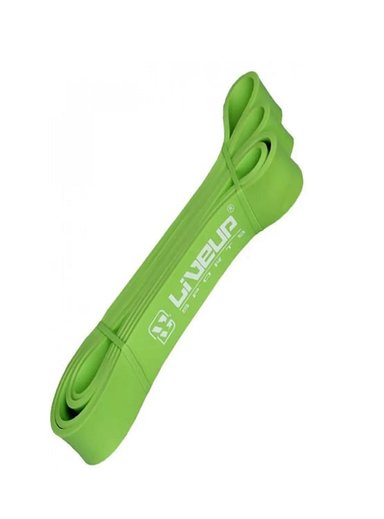 BANDA ELÁSTICA ALPHA GYM SUPER BANDA LARGA ENTRENAMIENTO LÍNEA PREMIUM LIVEUP INTERMEDIO VERDE