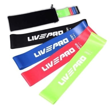 SET DE 4 BANDAS ELÁSTICAS CERRADAS PARA ENTRENAMIENTO PIERNAS Y GLÚTEOS – LIVE PRO