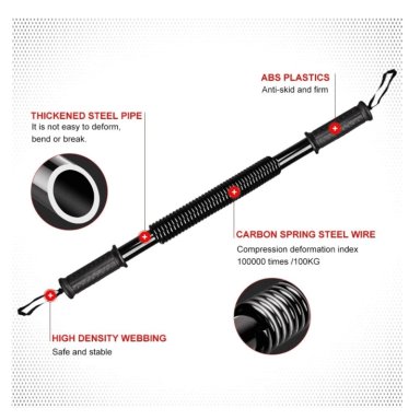 BARRA POWER TWISTER PARA MUSCULACIÓN EXTENSOR DE PECTORALES Y BRAZOS CON TENSIÓN DE 40 KG - 3