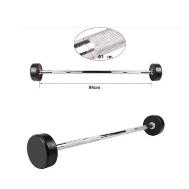 BARRA RECTA DE PESO FIJO PARA GIMNASIO Y ENTRENAMIENTO – 15 KG - 4