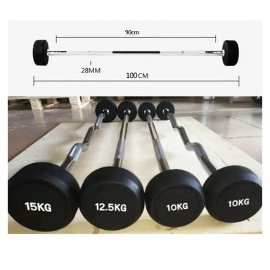 BARRA RECTA DE PESO FIJO PARA GIMNASIO Y ENTRENAMIENTO – 15 KG - 6
